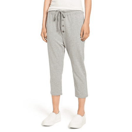 James Perse Slouchy Crop Sweatpants, Heather Grey, 0