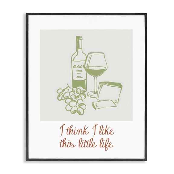 Stupell Industries Modern I Think I Like This Little Life Black Framed Giclee Art, 11 x 14, by The Prints Vibe