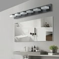 thumbnail image 3 of Modern 6-Light Black LED Bathroom Vanity Light Fixture for Mirrors, Adjustable Brightness Dimmable Lighting for Makeup Vanity, Energy-Efficient Water-Resistant Design, 3 of 9