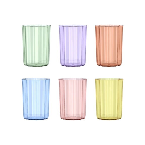 6 Count 13 fl oz Way To Celebrate Multicolor Plastic Floral Cups