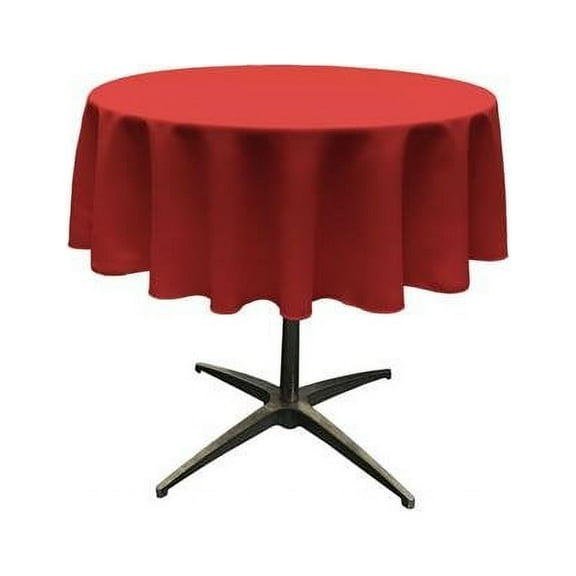 TCpop58R-RedP98 Polyester Poplin Tablecloth, Red - 58 in. Round