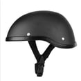 thumbnail image 1 of Cascos Half Skull Cap Casco de moto Hoarse black，Casco de seguridad para montar, 1 of 3