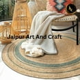 thumbnail image 4 of Jaipur Art And Craft Reversible Jute Rug New Design Handmade Braided Round Area Rug for Home Décor (4x4 Sq Ft), 4 of 5