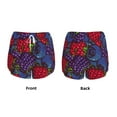thumbnail image 3 of Rateoe Wild Berries Printed 2 in 1 Women's Workout Shorts for Athletic Gym Running Shorts with Phone Pockets-XX-Large, 3 of 7