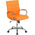 thumbnail image 1 of Silla de Oficina Giratoria Flash Furniture GO-2240-ORG-GG Ejecutiva Cómoda con Respaldo Medio y Brazos Cromados Vinilo Anaranjado Flash Furniture GO-2240-ORG-GG, 1 of 2