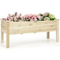 thumbnail image 4 of Spaco Raised Garden Bed Elevated Planter Box Wood for Vegetable Flower Herb, Outdoor Elevated Flower Box for Backyard/Patio/Gardener, 4 of 10
