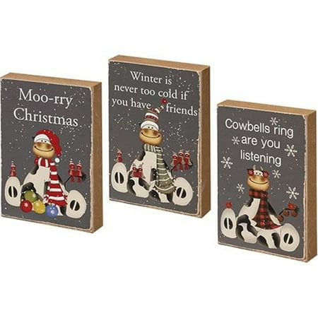 

CWI Gifts Moo-rry Christmas Block 3 Asstd.