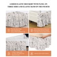 thumbnail image 6 of Spring Floral Wrap Around Bed Skirts for Queen Bed 16" Drop,Bed Skirt with Adjustable Elastic Belt Dust Ruffle Bed Valance for Bedroom Hotel Vintage Botanical Watercolor Elegant Bed Frame Cover, 6 of 7