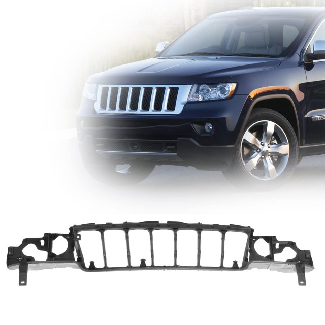 Titanium Plus Autoparts Replacement Parts Front Header Panel Plastic Compatible With Grand Cherokee1999 2000 2001 2002 2003 Fits 55155498 CH1220116