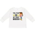 thumbnail image 3 of Inktastic Yes, this IS my First Rodeo- cowgirl in hat and boots Girls Long Sleeve Toddler T-Shirt, 3 of 5