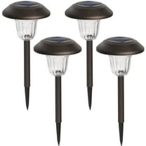 FKHouse 4 Pcs Solar LED Path Lights, Bronze Automatic Led for Patio, Lawn & Garden (Warm White)