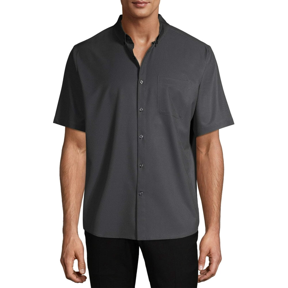GEORGE - George Men's and Big Men's Performance Short Sleeve Woven ...