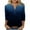 Navy, variant on 3/4 Length Sleeve Womens Tops Plus Size Gradient V Neck Button Tshirt Dressy Casual Loose Tunic Tops (Black,S)
