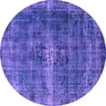 thumbnail image 1 of Ahgly Company Indoor Round Oriental Purple Industrial Area Rugs, 6' Round, 1 of 4