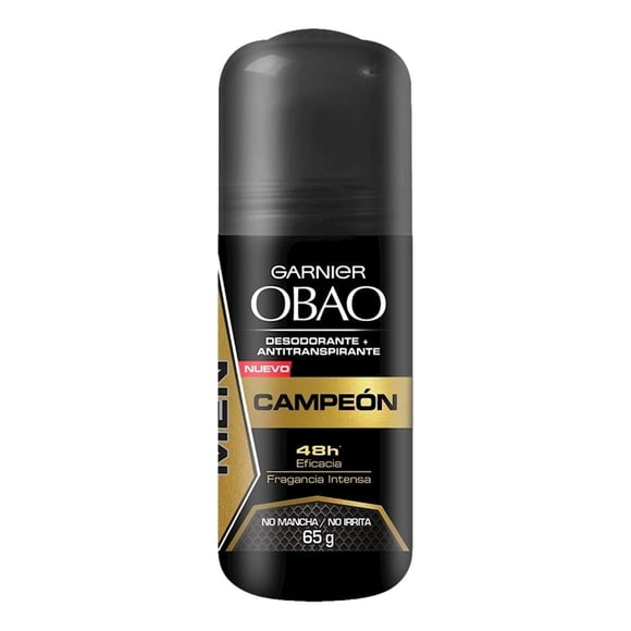 Desodorante antitranspirante Garnier Obao campeón en roll on para caballero 65 g