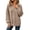 Khaki, variant on Women’s Waffle Collar Sweatshirt, Oversized Pullover Long Sleeve Sweatshirt, Fall Fashion Sport Casual Tops with Pockets