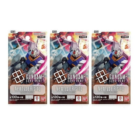 Gundam Card Game Booster Pack - Newtype Rising (GD01) (Japanese) - 3 Packs - 18 Cards