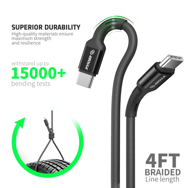 blu cigarette charger For BLU Flex 4G BLB300V 20W Car Charger PD + 2.4A USB with 4ft C to C cable