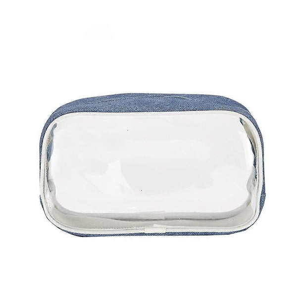 SZTXJ Transparent Toiletry Bag, Travel Kit, Waterproof Travel Case Cosmetic Bag for Men and Women, Airplane Toiletry Bag, Carry Bag - Blue, 2 Pieces