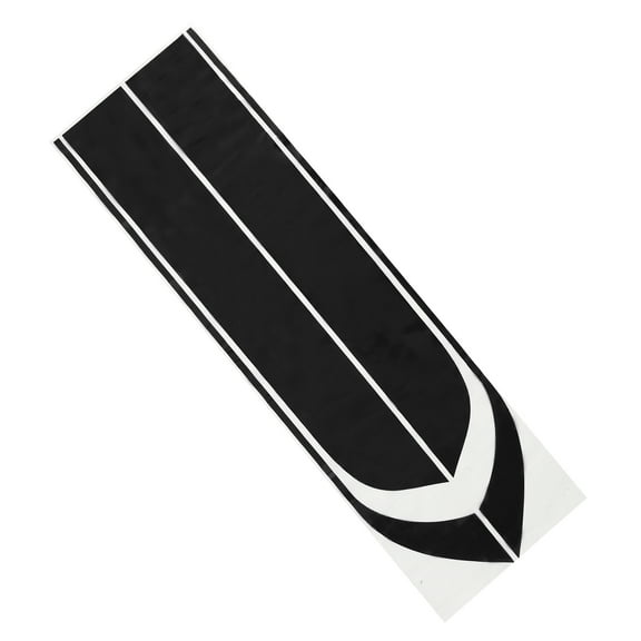 33.46"x10.04" Car Hood Black Stripe Sticker Auto Racing Exterior Decal Decoration for Car Hood Roof Trunk Skirt 1Pair