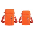 thumbnail image 1 of uds bolso para teléfono, cartera, bolso cruzado, bolsillos ligeros, brazalete deportivo, 19*10*6cm + 17*9*5cm, naranja, 1 of 6