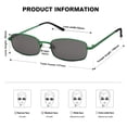 thumbnail image 4 of Gafas de Sol SOJOS SJ1187 Pequeñas Y2K Rectángulo Estrecho Verde/Gris, 4 of 5