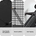 thumbnail image 6 of Dextrus 4-Tier DIY Cat Cage with Litter Box, Indoor Cat Enclosure with Ramp & Platforms for 1-2 Kittens, 28"L x 14"W x 55"H,Black, 6 of 10