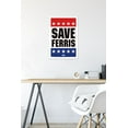 thumbnail image 6 of Ferris Bueller's Day Off - Save Ferris Wall Poster, 14.725" x 22.375", Framed, 6 of 6