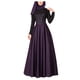 thumbnail image 5 of Vestido caftán musulmán para mujer: jilbab árabe abaya con costuras de encaje islámico, vestido largo de manga larga, 5 of 5