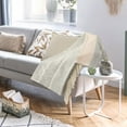 thumbnail image 3 of LR Home Grey/Pink Striped All-Natural Cotton Throw Blanket, 3 of 7