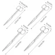 thumbnail image 2 of 10 cm/11,5 cm/13 cm/14 cm/16 cm Animal veterinario médico tijeras quirúrgicas de acero inoxidable punta curva recta tijeras de corte de pelo, 2 of 5