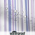 thumbnail image 4 of Modern Abstract Shower Curtain - 72"x72" Blue Purple Grey Stripes Minimalist Aesthetic Waterproof Machine Washable Fabric Set with 12 Plastic Hooks, 4 of 6