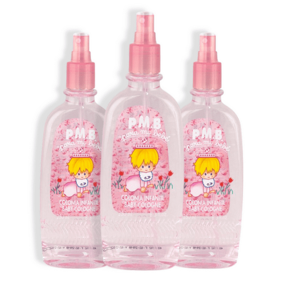 Para Mi Bebe Pink Spray Cologne, Soft & Delightful Fragrance, 8.3 fl oz (3-Pack)