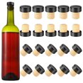 thumbnail image 1 of 24 piezas Tapones de corcho Tapones de degustación Tapones de vino en forma de T con tapón de madera superior, 1 of 4