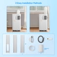 thumbnail image 3 of FOHERE 8000 BTU Portable Air Conditioner for Room Cooling and Heating, Covers up to 350 Square Feet, 5-in-1 All-Season Portable Air Conditioner with Remote Control and Window Kit, White, 3 of 9