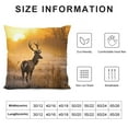 thumbnail image 5 of Nawypu Winter Sunrise Deer Animal Nature Landscape Sunshine Animal Pillow Covers Pillowcases Home Decor Bed Couch Sofa Office Living Room Cushion, 5 of 5