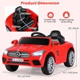 thumbnail image 5 of INFANS 12V Electric Kids Ride on Car, Licensed Mercedes Benz SL500 Toy Car with Remote Control, MP3 Plug, USB, 2 Speeds, LED Lights, Battery Powered Toy Vehicle for Toddler Children (Red), 5 of 11