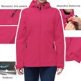 thumbnail image 2 of Kilaqueen Rain Coats for Women Waterproof Rain Jackets Packable Outdoor Hooded Windbreaker Jacket with Zip Pockets Solid Color Lightweight Outerwear, 2 of 8