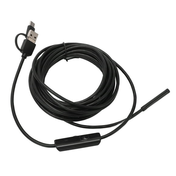 USB Endoscope, 5.5mm Diameter 3 In 1 IP67 Waterproof 67 Degree View 640 X 480 Resolution Snake Camera 6Pcs LED Lights Micro Interface USB Interface Type C Borescope For Pipelines