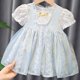 thumbnail image 1 of Vestido de niña Herrnalise, falda infantil con copos de nieve de Papá Noel, vestido de princesa con estampado de dibujos animados, disfraces de Navidad, 1 of 1