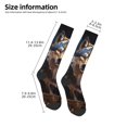 thumbnail image 4 of Fotbe Oil Painting Tribal Wolf print Women's Men's Novelty Crew Socks Cotton Socks Knee High Socks for Walking,Running,Nurses,Pregnancy, 4 of 8