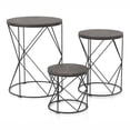 thumbnail image 1 of Pemberly Row Contemporary Wood 3-Piece Nesting Tables in Black, 1 of 9