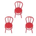 thumbnail image 1 of 3PCS 1:12 Chaises de Dossier Miniatures de Maison de Poupée, Modèle de Meubles en Métal pour le Placement Intérieur / Extérieur dans des Maisons de Poupée, 1 of 8