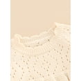 thumbnail image 5 of Bagilaanoe Newborn Baby Girl Knit Rompers Hollow Out Long Sleeve Bodysuit Sweater 3M 6M 9M 12M 18M 24M Infant Ribbed One Piece Jumpsuit, 5 of 9