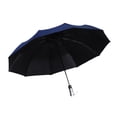 thumbnail image 5 of fenteer Automatic Folding Umbrella Folding Travel Umbrella for Rain for Beach Summer Blue, 5 of 8