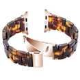 thumbnail image 5 of SEURE Resin Band Compatible with Apple Watch Band 38mm/40mm/41mm/42mm,Fashion Lightweight Replacement Strap for iWatch Series S11/10/9/8/7/6/5/4/3/2/1SE Women Men Amber Brown, 5 of 8