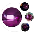 thumbnail image 3 of Toyvian Reflective Sphere Stainless Steel Gazing Ball Purple Outdoor Garden 1Set, 3 of 8