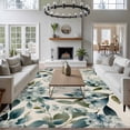 thumbnail image 4 of Area Rug for Living Room, Spring Flowers Non-Slip Indoor Large Carpet for Bedroom/Dining Room, Watercolor Floral Leaves Botanical Beige Washable Low-Profile Rectangle Floor Runner Rugs - 5 x 8 Ft, 4 of 7