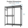 thumbnail image 4 of VIPEK V4 Garment Rack Bedroom Armoires Compact Freestanding Closet Storage Organizer, Portable Wardrobe Closet Heavy Duty Clothes Rack Metal Clothing Rack, Black, 4 of 9