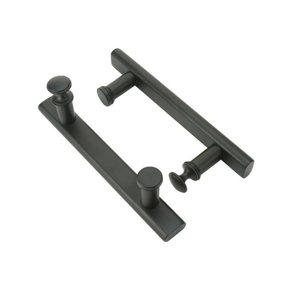 Stainless Steel Shower Door Handles Knobs Black 145mm Hole Centres for Shower Enclosures Glass Door Handle